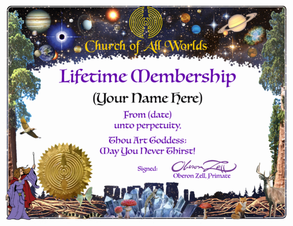 Lifetime Membership Certificate